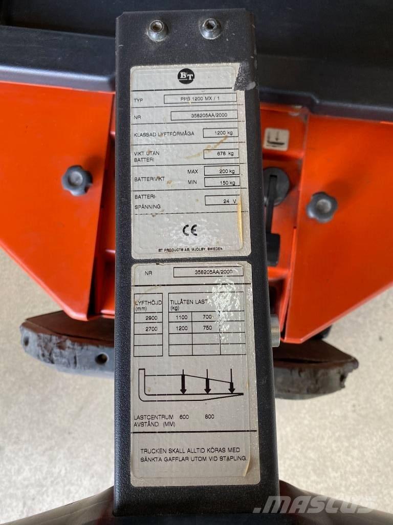 BT PPS 1200 MX / 1 Transpallet uomo a terra