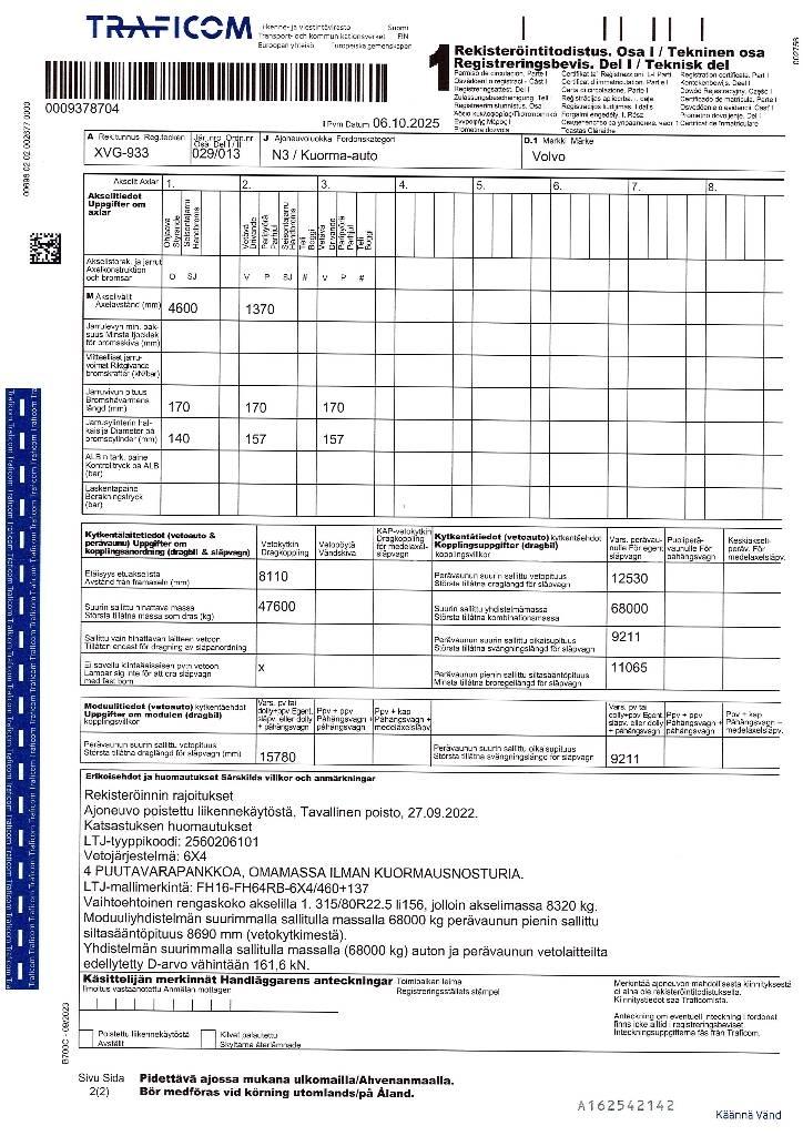 Volvo FH 16 Camion trasporto legname