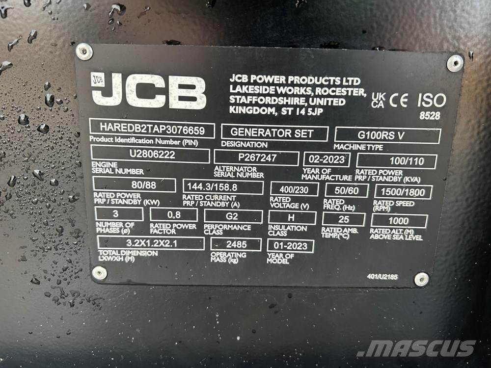 JCB G100RS Generatori diesel
