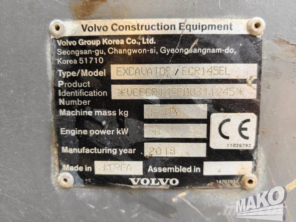 Volvo ECR 145 EL Escavatori cingolati
