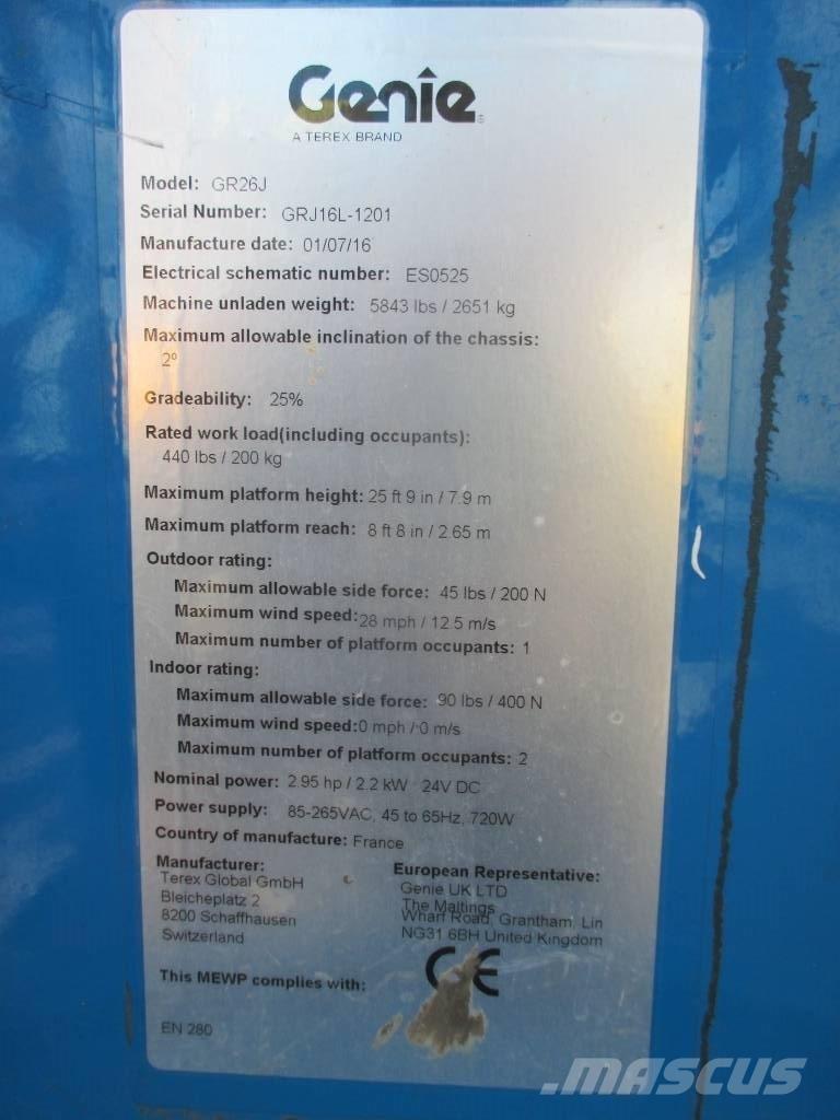 Genie GR 26 J Sollevatori verticali