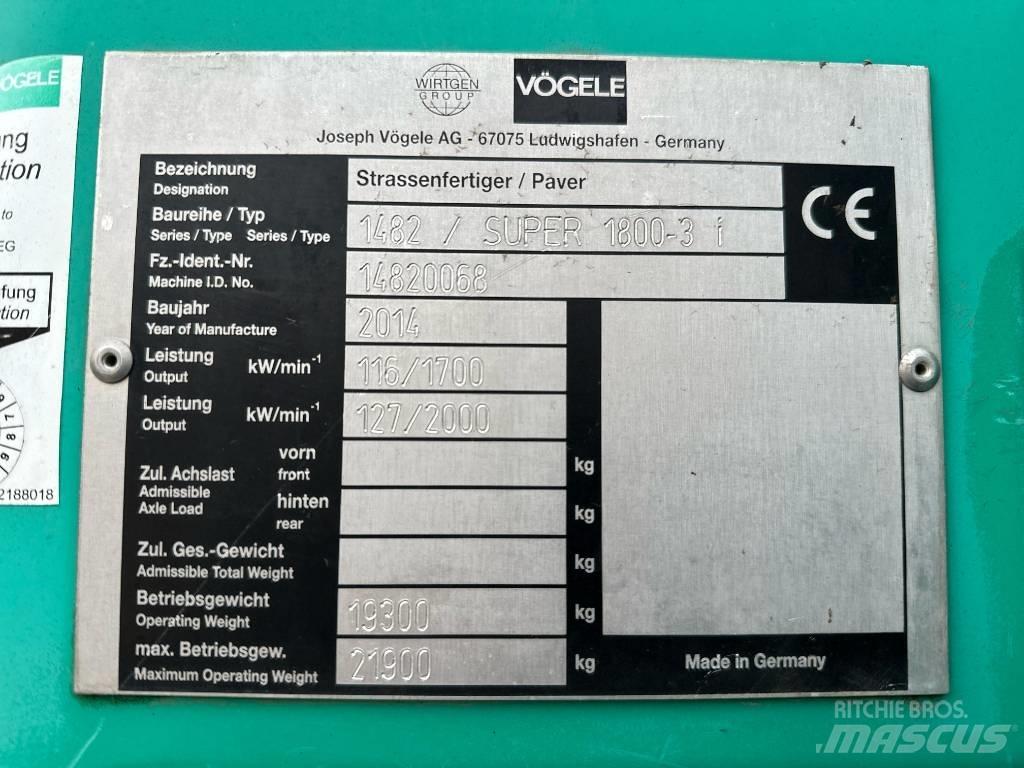Vögele Super 1800-3i Finitrici