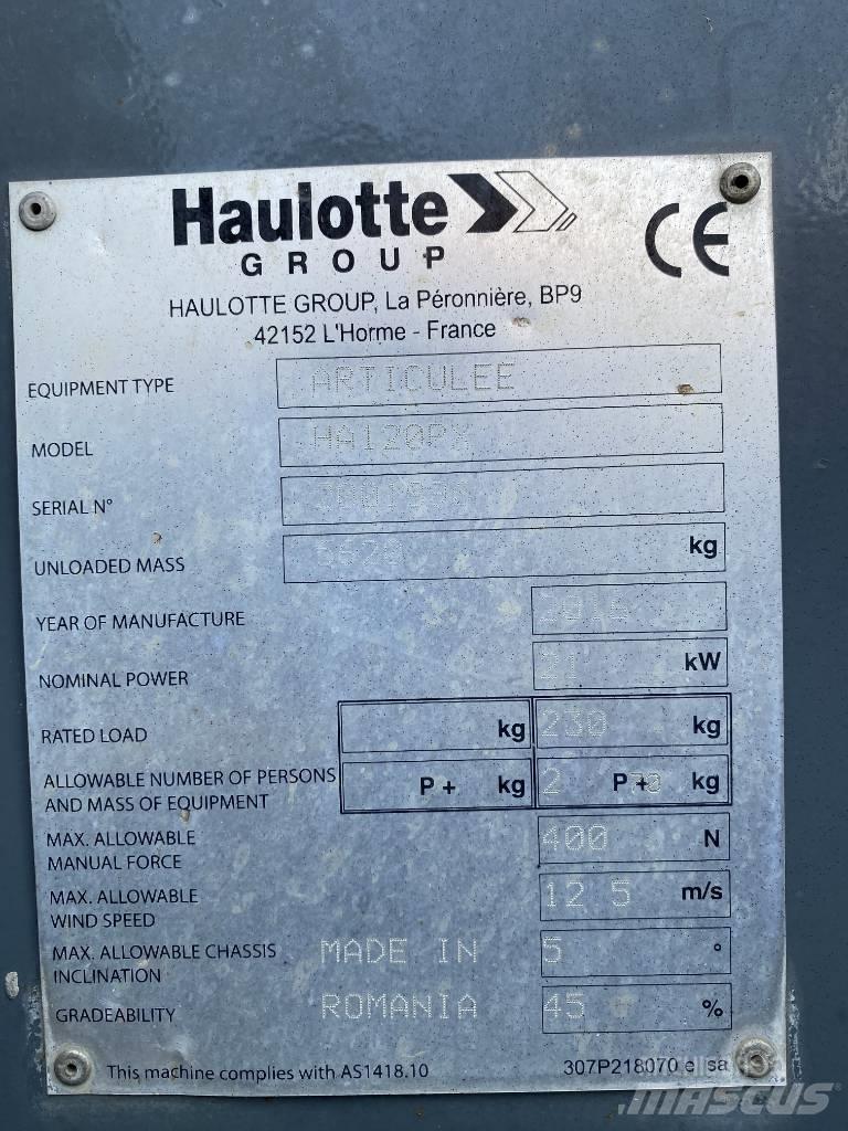 Haulotte HA 120 P Piattaforme a braccio articolato