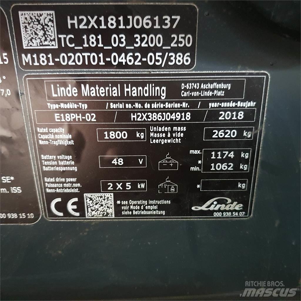 Linde E18PH Carrelli elevatori elettrici
