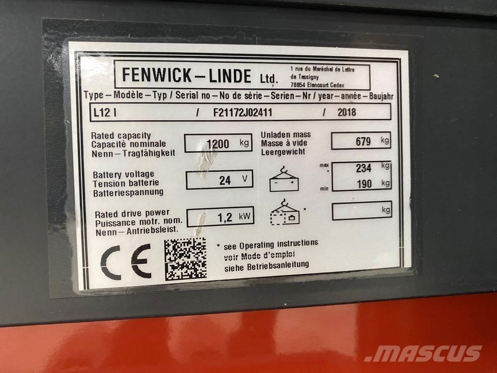Linde L12 I Transpallet uomo a terra