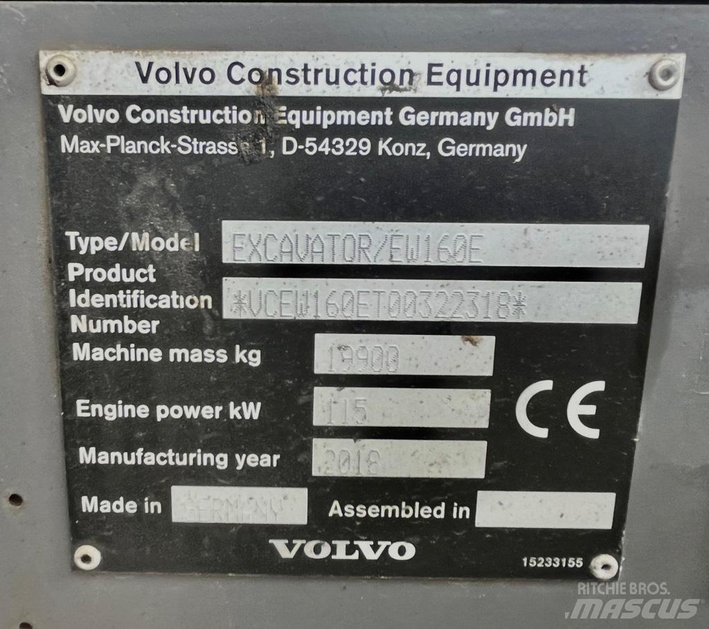 Volvo EW 160 E Escavatori gommati