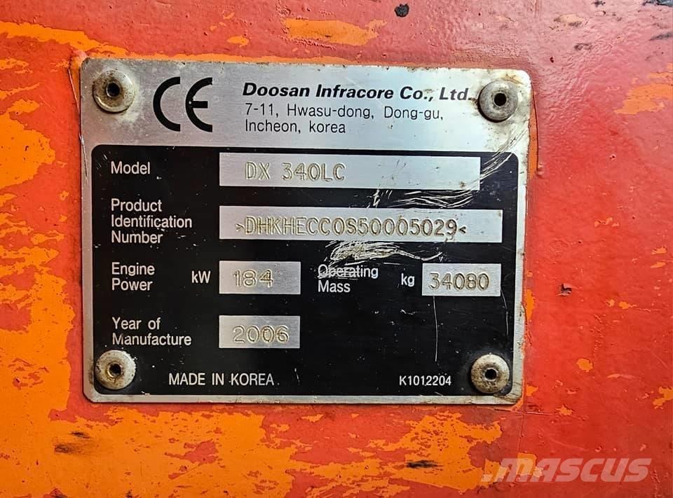 Doosan DX 340 LC Escavatori cingolati