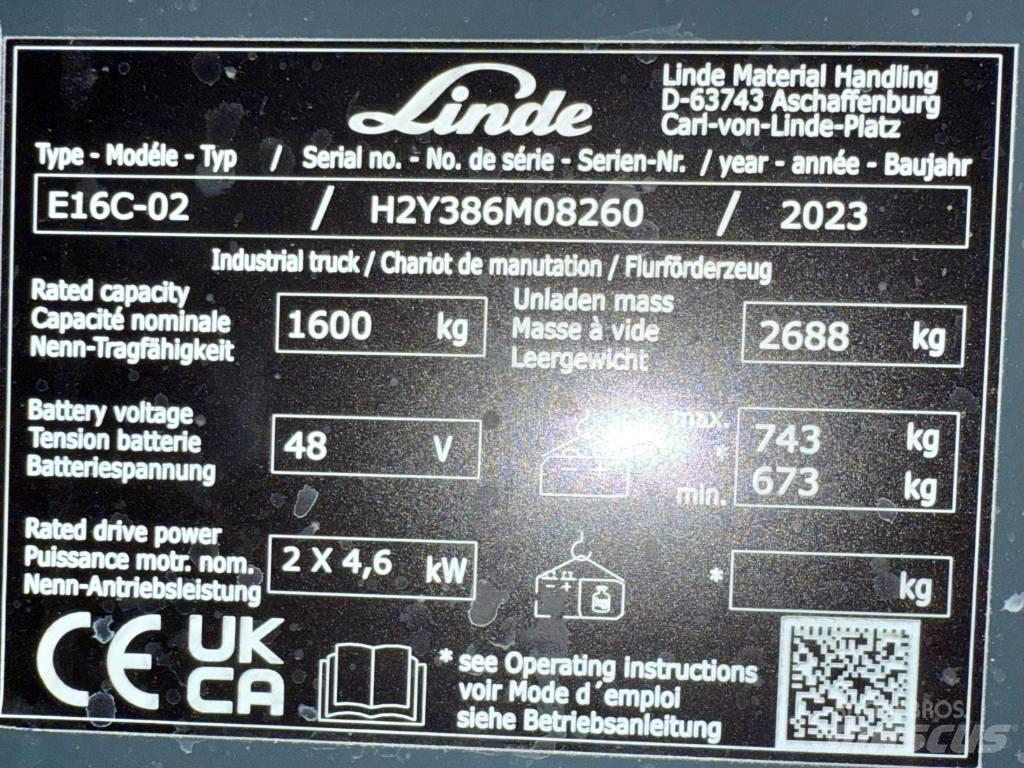 Linde E16C/386-02 Carrelli elevatori elettrici