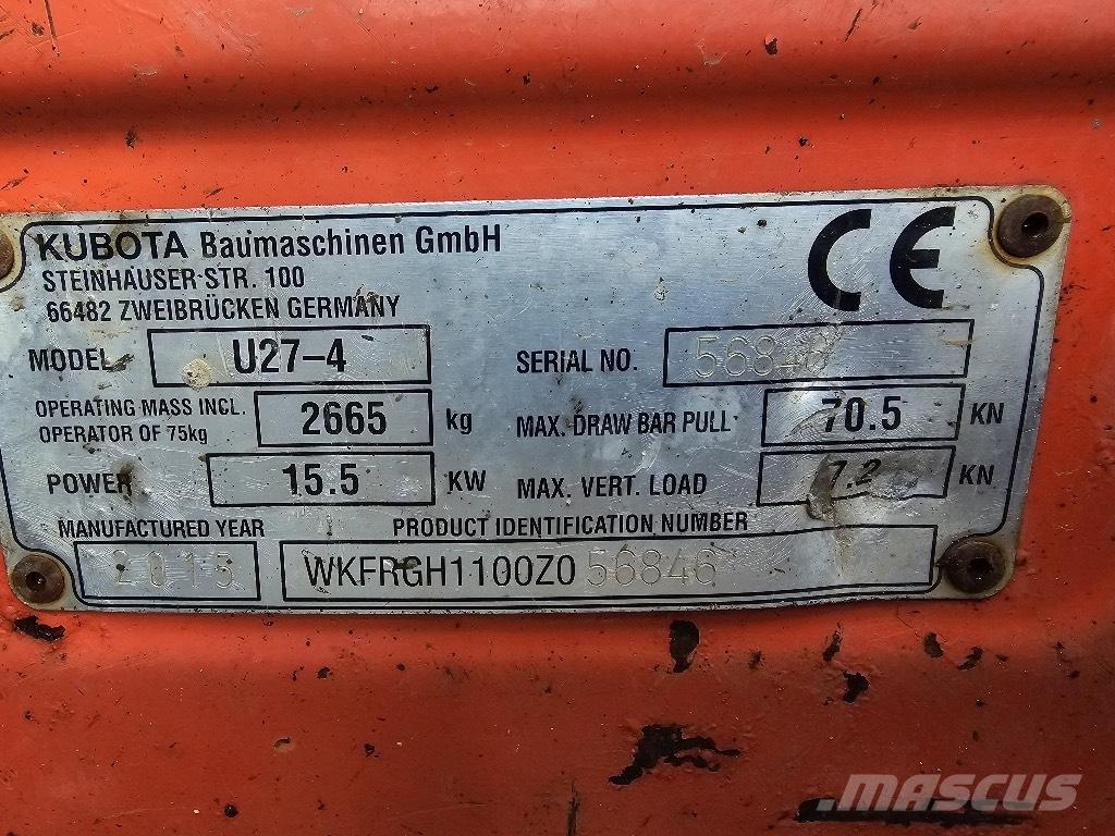 Kubota U 27-4 Miniescavatori