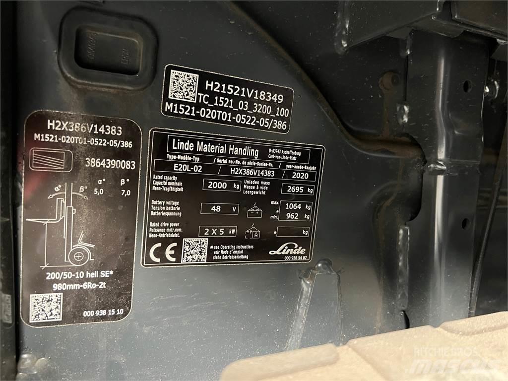 Linde E20L-02 Carrelli elevatori elettrici