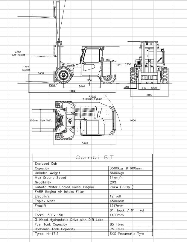 Combilift RT 3500 Elevatore per esterni