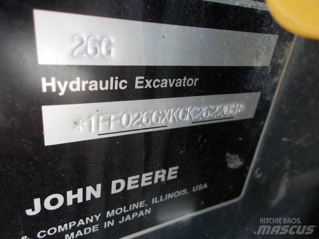 John Deere 26G Miniescavatori