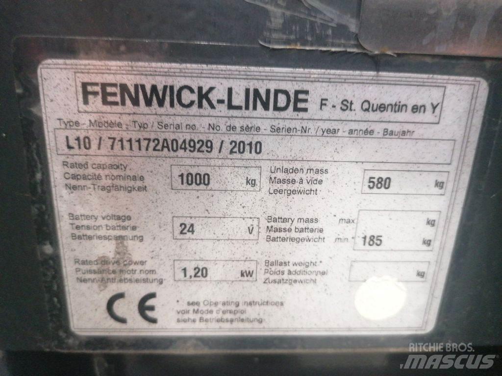 Linde L10 Transpallet uomo a terra