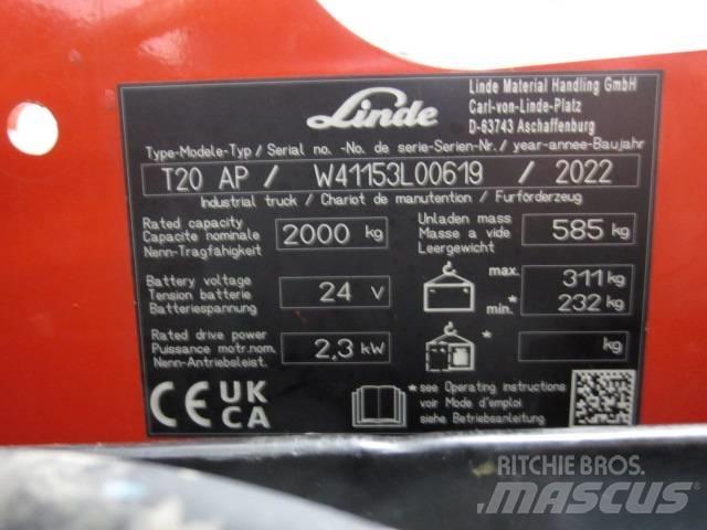 Linde T20AP Carrelli elevatori bassi a piattaforma