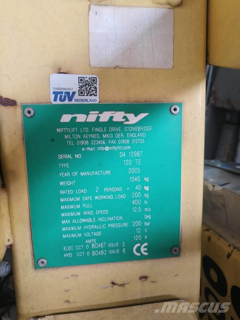 Niftylift 120 TE Piattaforme aeree su rimorchio