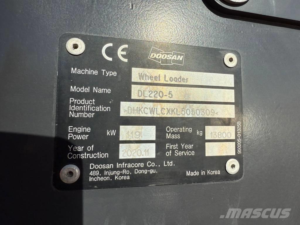 Doosan DL 220-5 Pale gommate