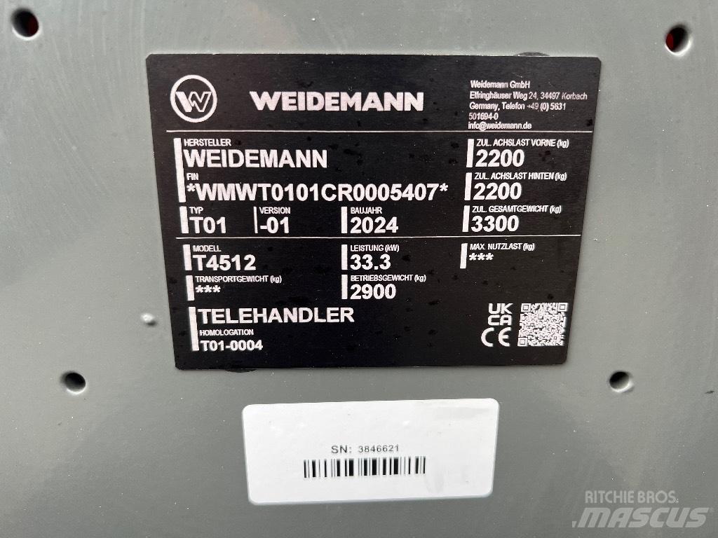 Weidemann 4512 Sollevatori telescopici per agricoltura