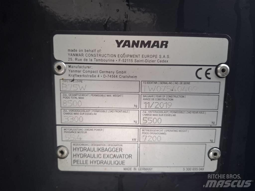 Yanmar B 75 W Escavatori gommati