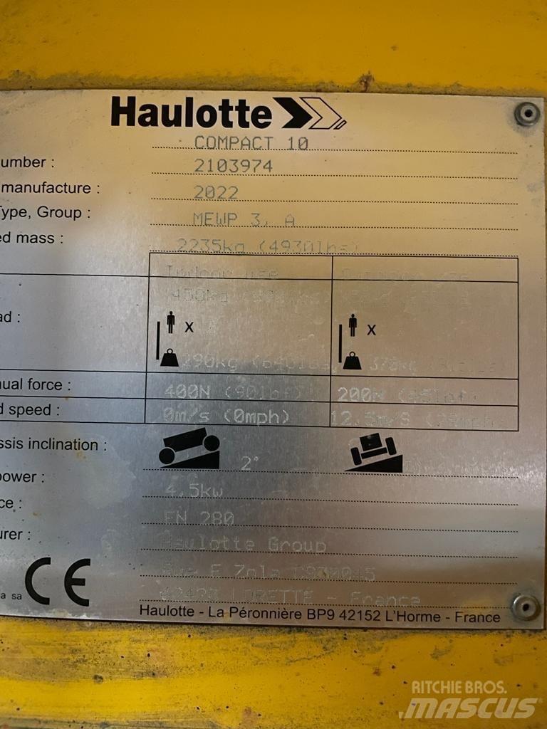 Haulotte Compact 10 Piattaforme a pantografo