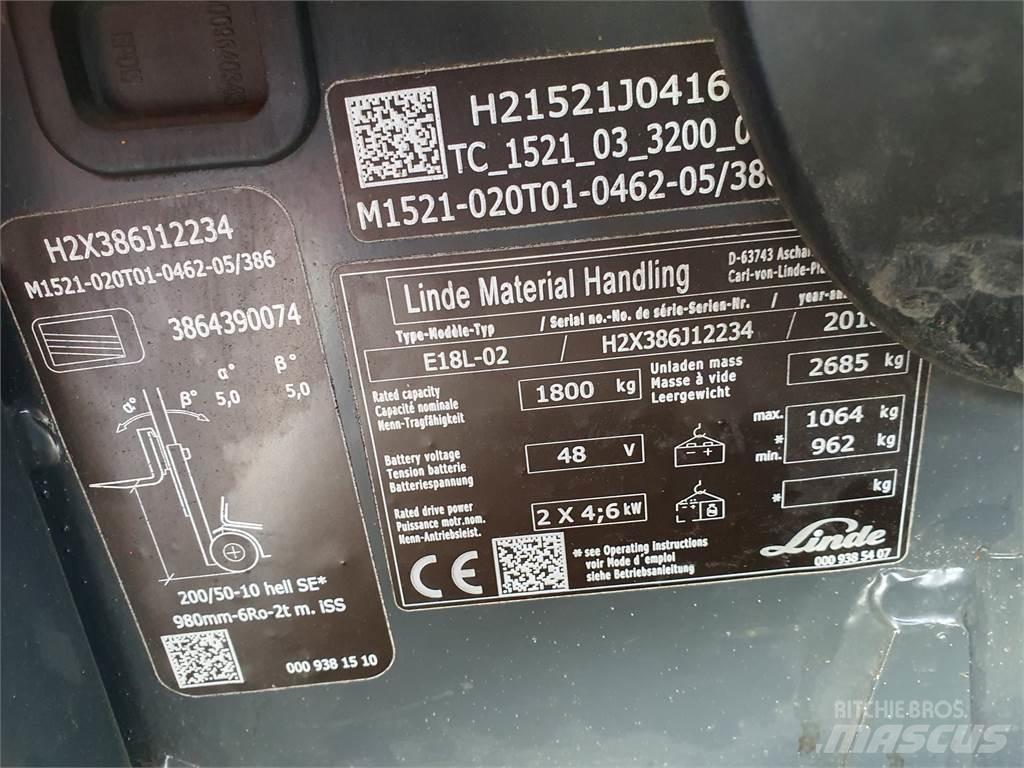 Linde E18L Carrelli elevatori elettrici