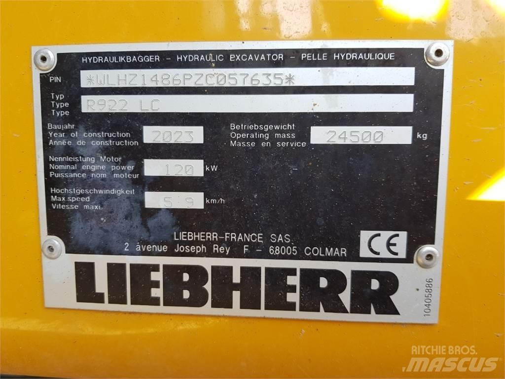 Liebherr R922 Escavatori cingolati