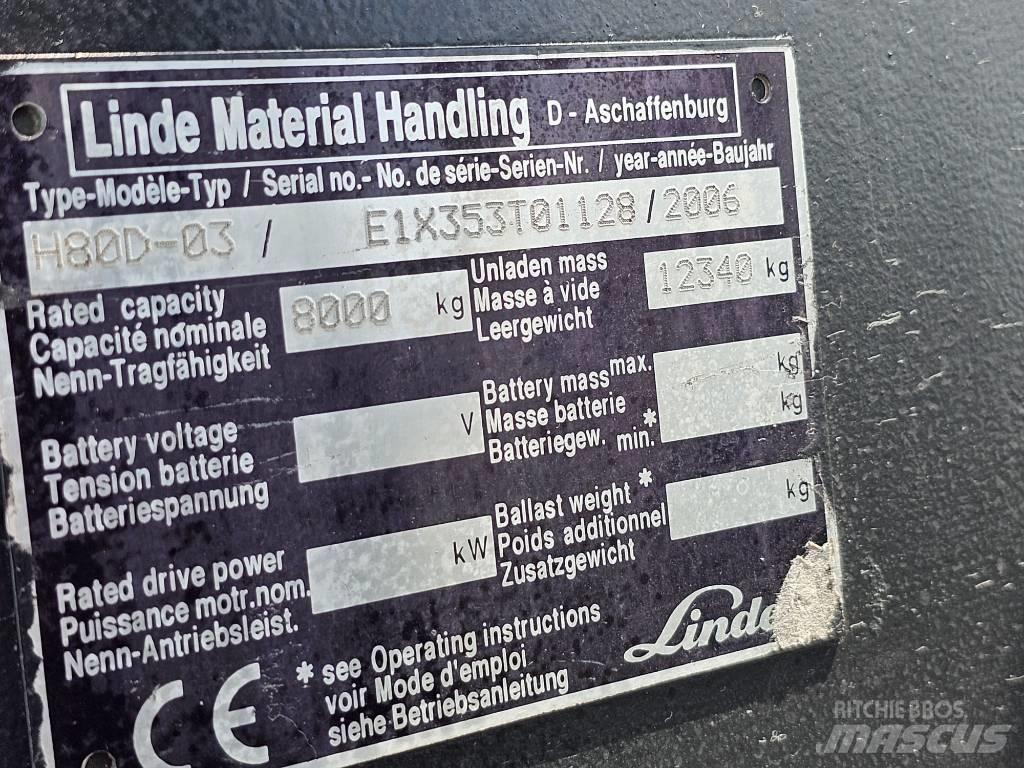 Linde H80D-03 Carrelli elevatori diesel