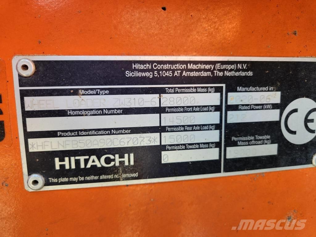 Hitachi ZW310-6 Pale gommate
