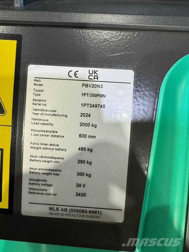 Mitsubishi PBV20N2 Carrelli elevatori bassi a piattaforma