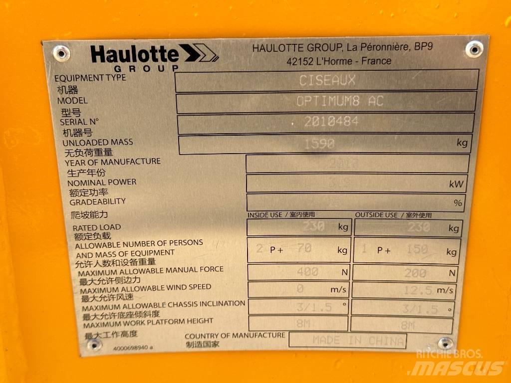 Haulotte OPTIMUM 8 Piattaforme a pantografo
