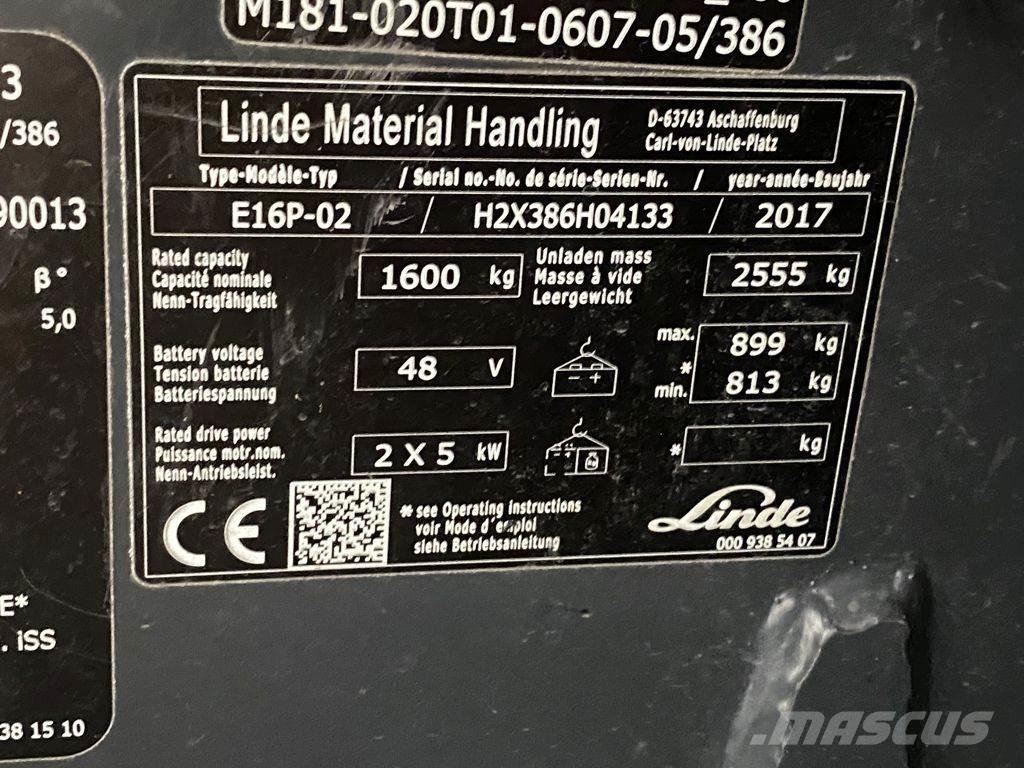 Linde E16P-02 Carrelli elevatori elettrici