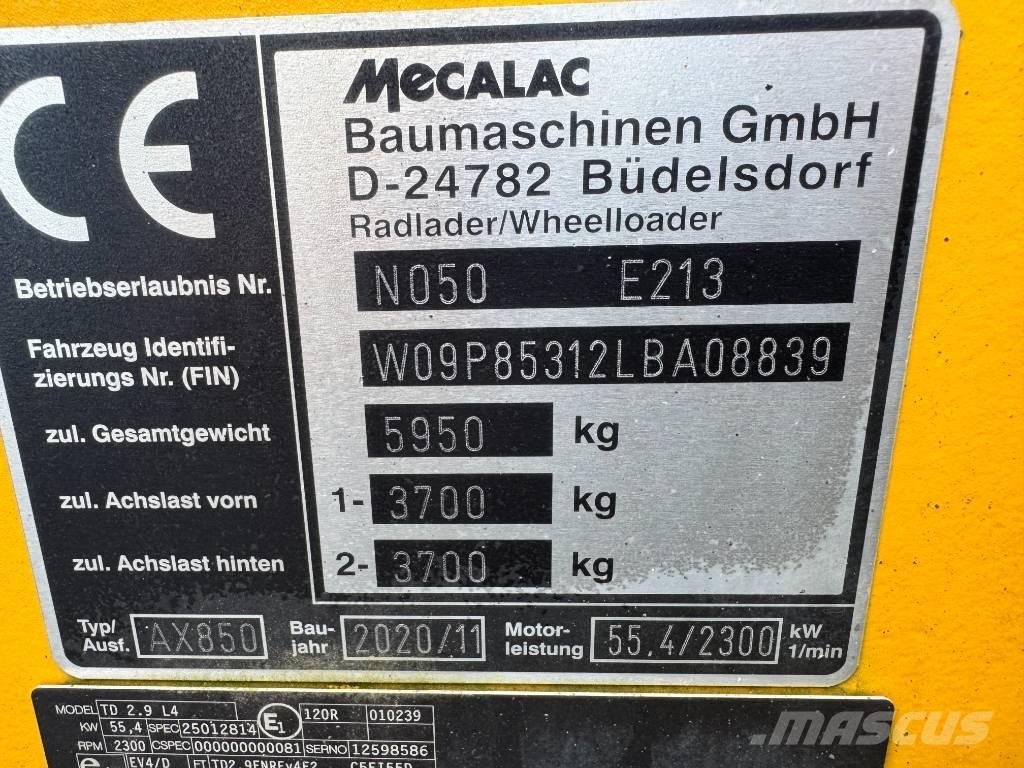 Mecalac AS 850 V Pale gommate