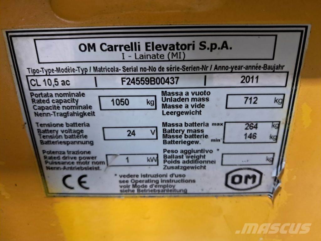 OM CL 10.5ac Transpallet uomo a terra