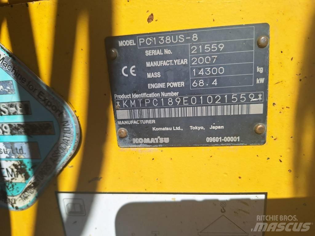 Komatsu PC 138 US-8 Escavatori cingolati