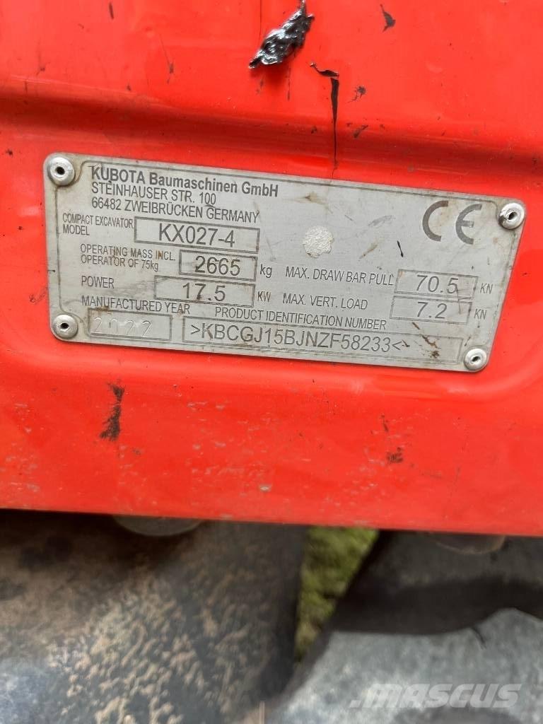 Kubota KX 027-4 Miniescavatori