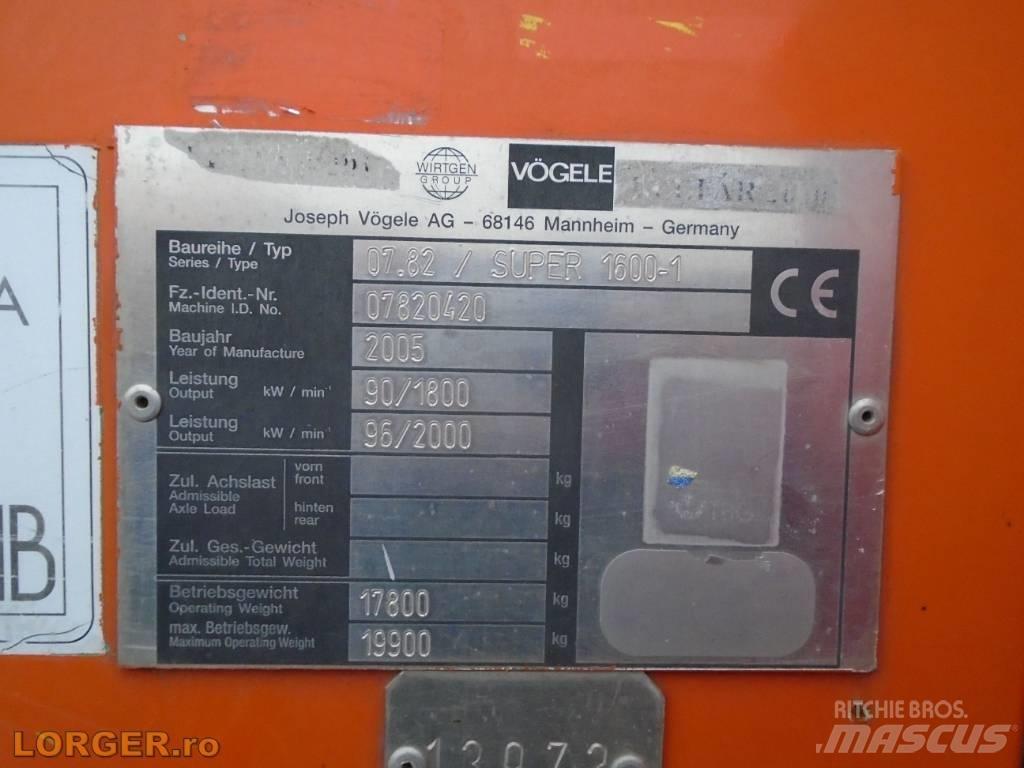 Vögele Super 1600 Finitrici