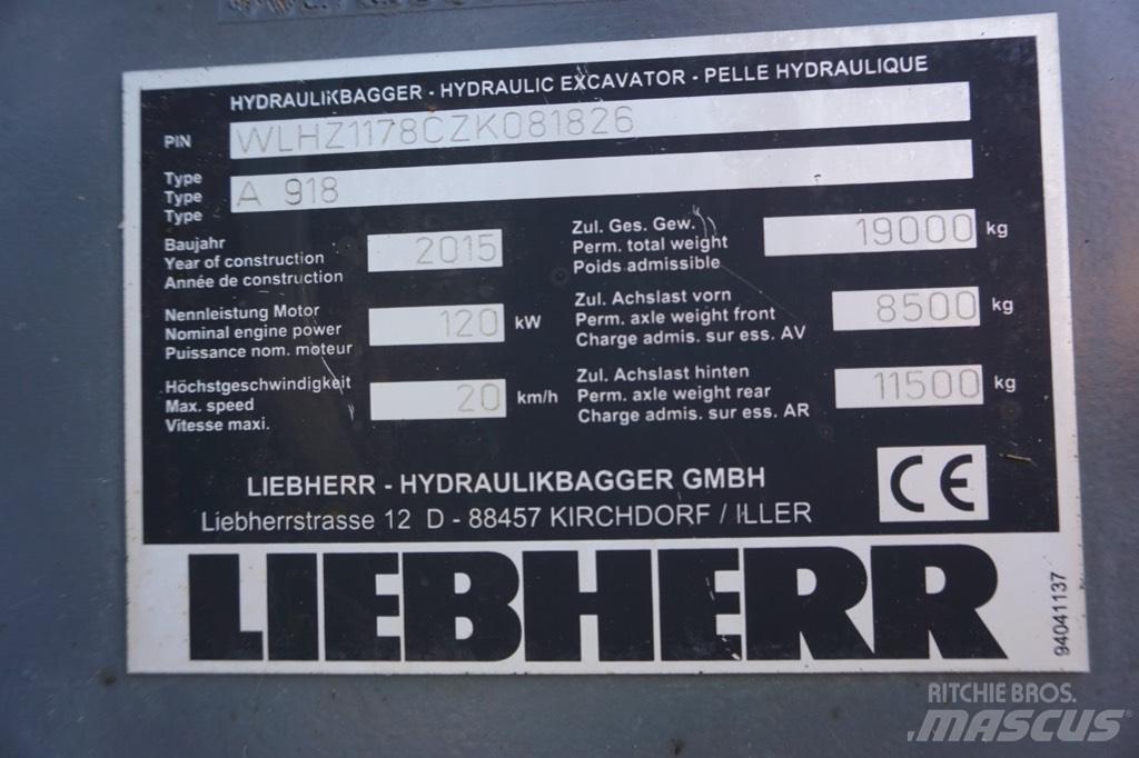 Liebherr A 918 Escavatori gommati