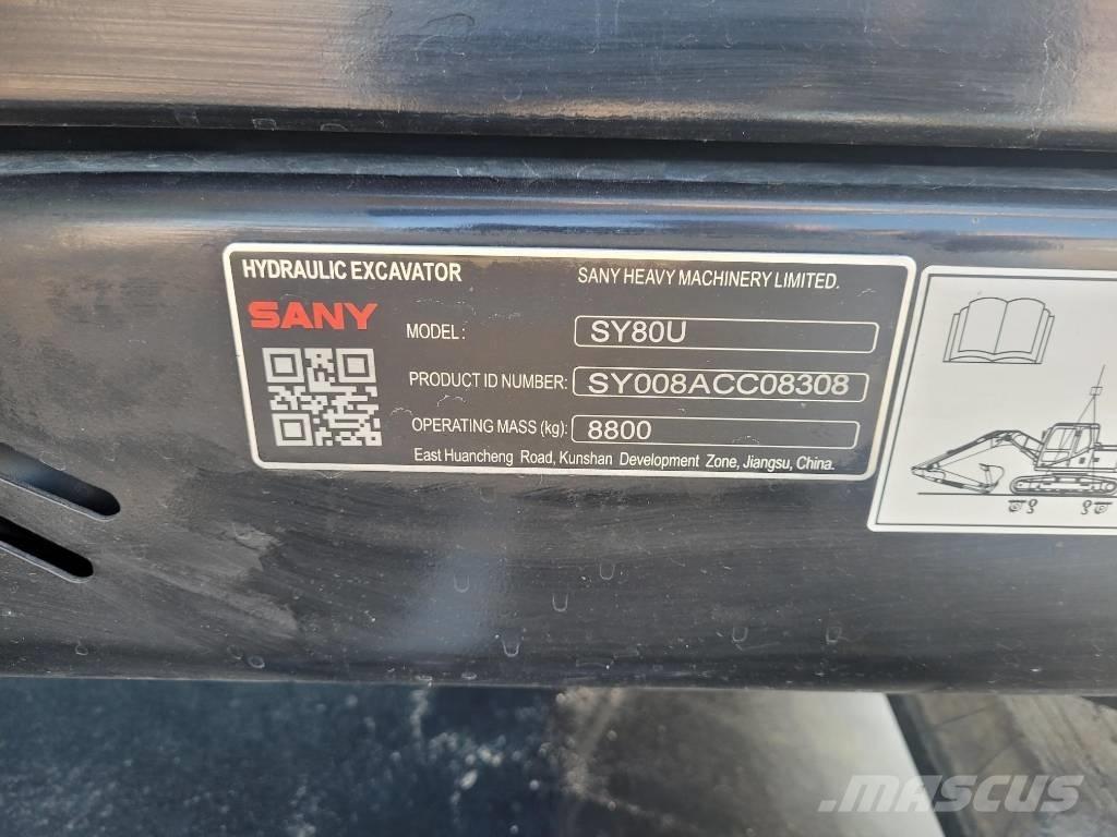 Sany SY80U Escavatori cingolati