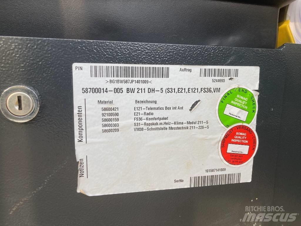 Bomag BW 211 DH-5 Rulli monotamburo