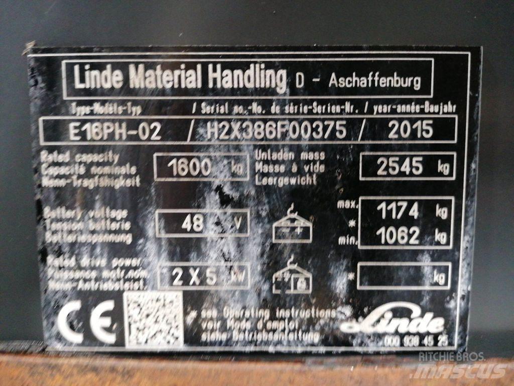 Linde E16PH-02 Carrelli elevatori elettrici