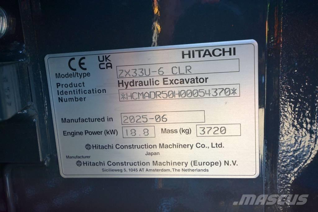 Hitachi ZX 33 U-6 Miniescavatori