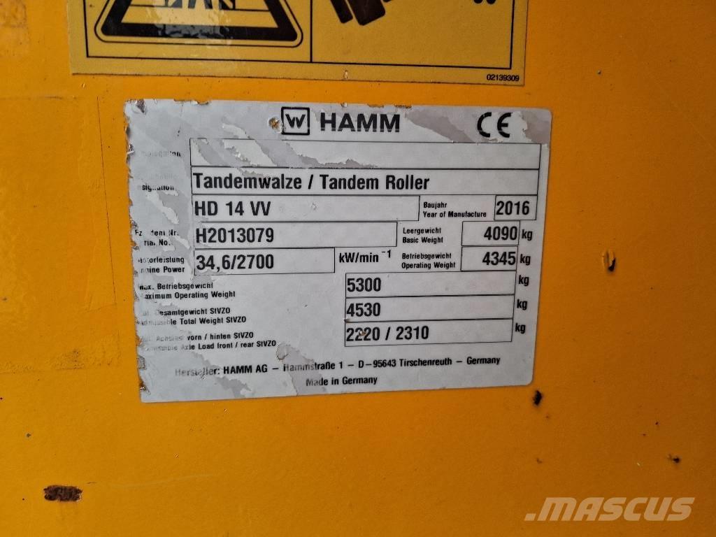 Hamm HD 14 VV Rulli a doppio tamburo