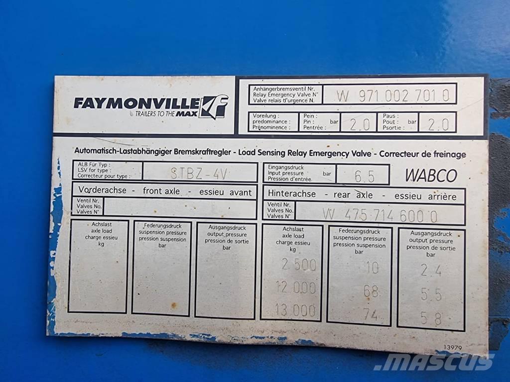 Faymonville STBZ-6VA Semi-rimorchi con cassone scarrabile