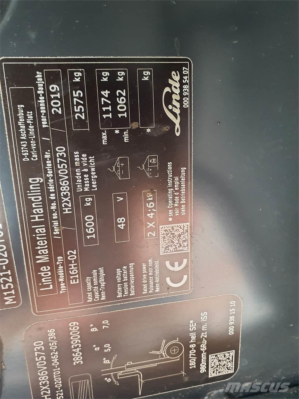 Linde E16 Carrelli elevatori elettrici