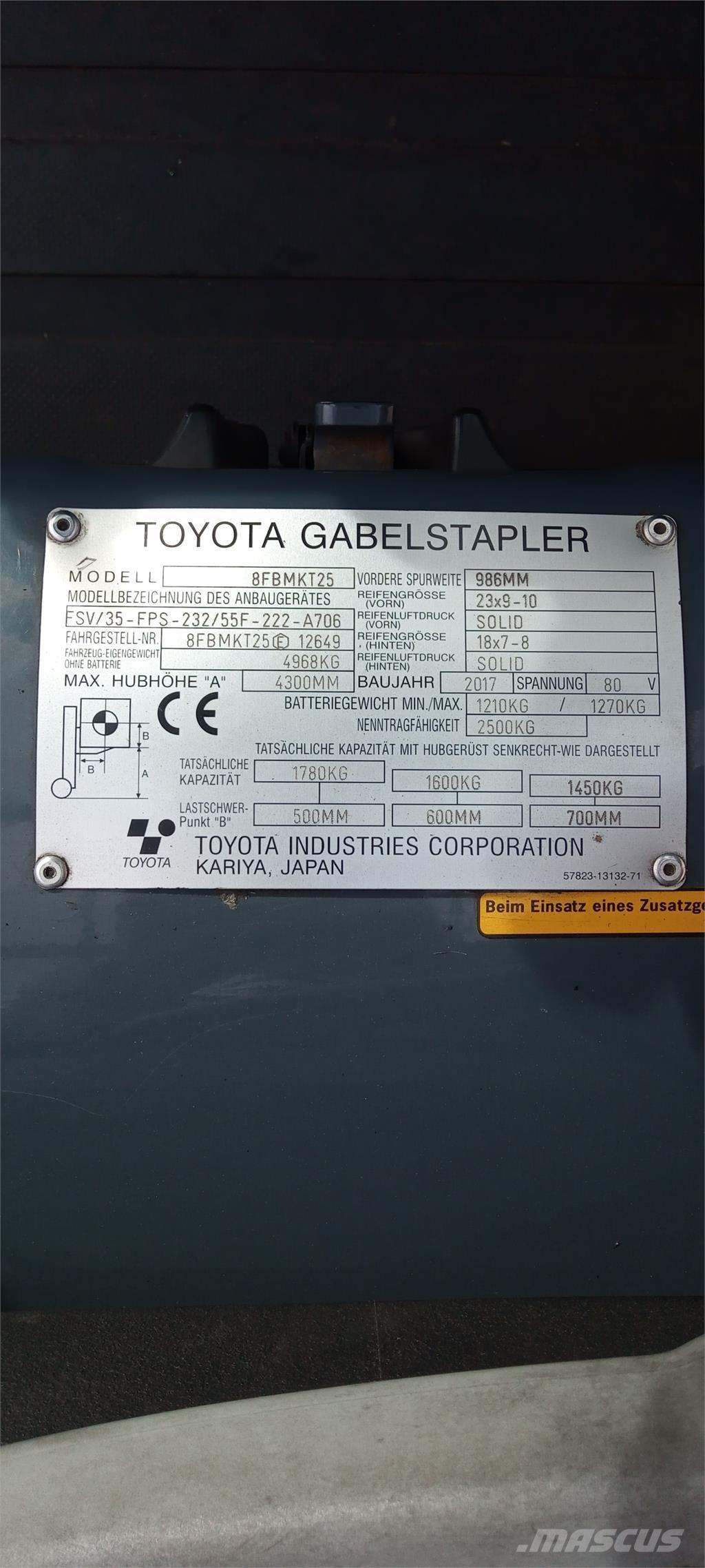 Toyota 8FBMKT25 Carrelli elevatori elettrici