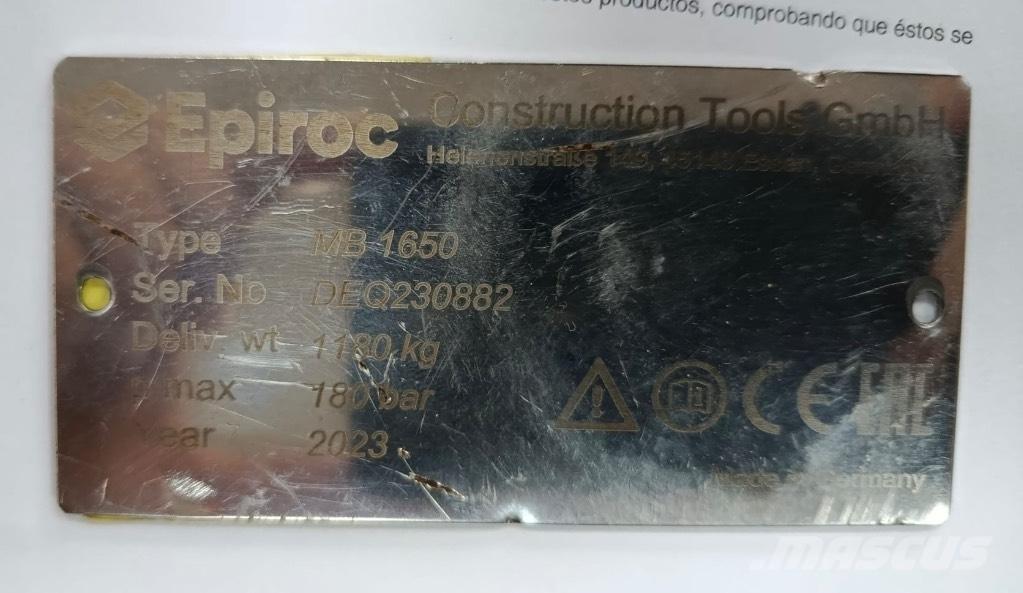 Epiroc MB1650 Martelli - frantumatori