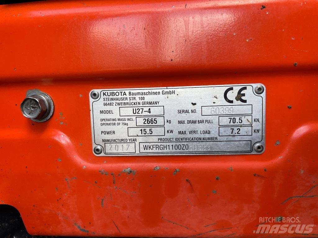 Kubota U 27-4 Miniescavatori