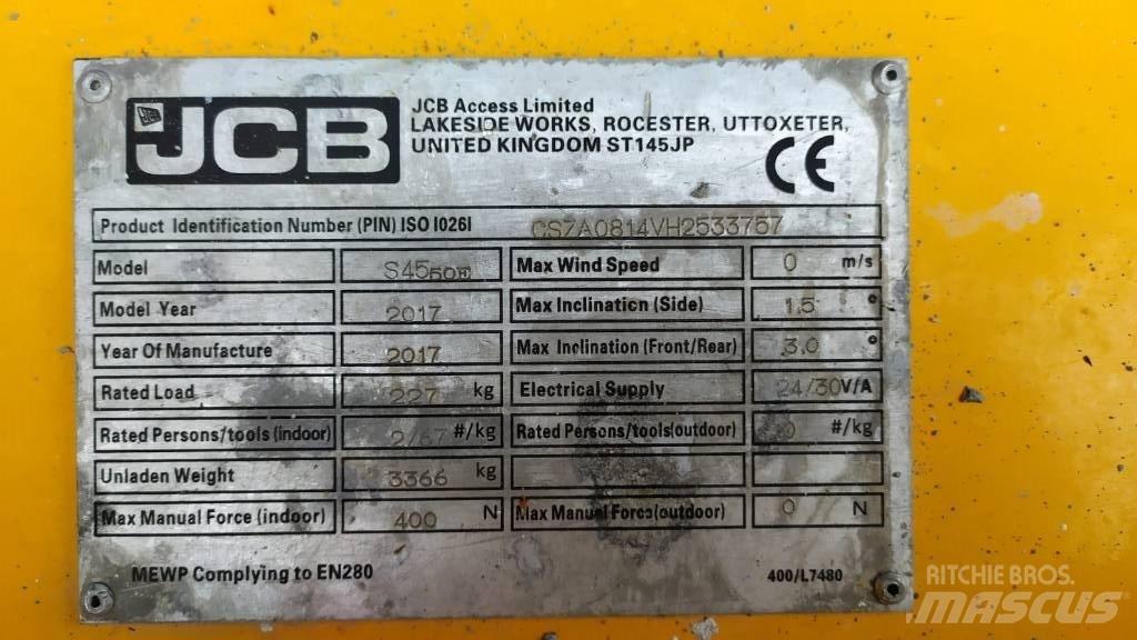 JCB S4550E Piattaforme a pantografo