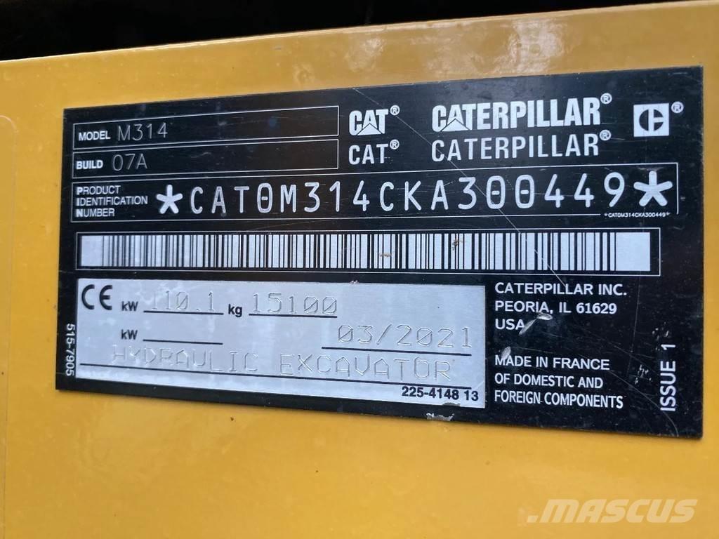 CAT 314 Next gen Escavatori gommati