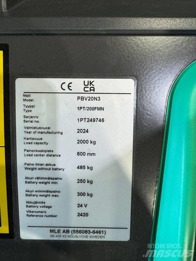 Mitsubishi PBV20N2 Carrelli elevatori bassi a piattaforma