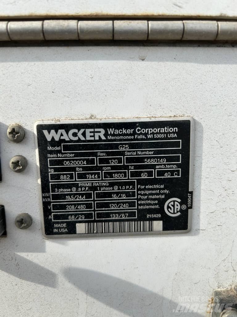 Wacker Neuson G 25 Generatori diesel